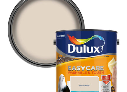 Dulux Easycare Washable & Tough Matt Emulsion Paint For Walls And Ceilings - Natural Hessian 2.5 Litre 403201