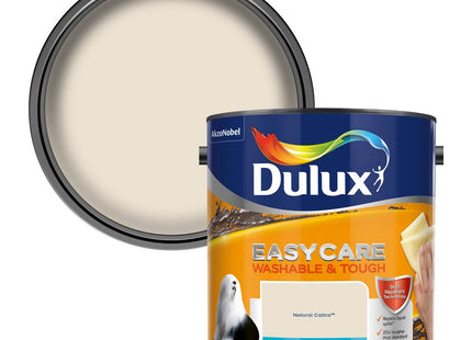 Dulux Easycare Washable and Tough Matt Emulsion Paint for Walls and Ceilings - Natural Calico 2.5 Litre