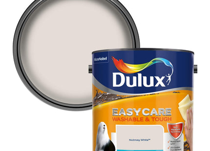 Dulux Easycare Washable & Tough Matt Emulsion Paint For Walls And Ceilings - Nutmeg White 2.5 Litre 403201