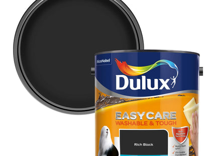 Dulux Easycare Washable and Tough Matt, Rich Black, 2.5 Litre
