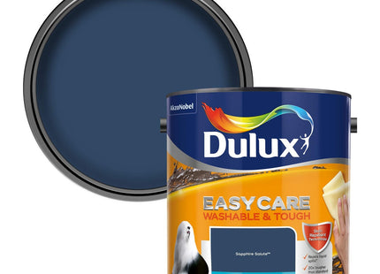 Dulux Easycare Washable & Tough Matt Emulsion Paint For Walls And Ceilings - Sapphire Salute 2.5 Litre 403201