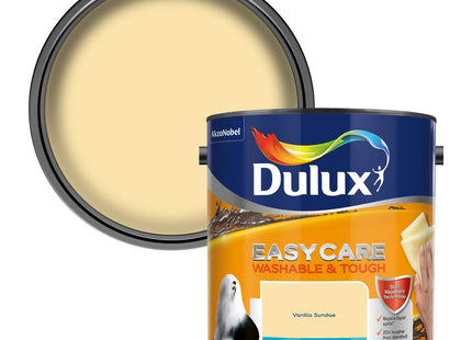 Dulux Easycare Washable & Tough Matt Emulsion Paint For Walls And Ceilings - Vanilla Sundae 2.5 Litre 403201