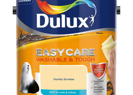 Dulux Easycare Washable & Tough Matt Emulsion Paint For Walls And Ceilings - Vanilla Sundae 2.5 Litre 403201