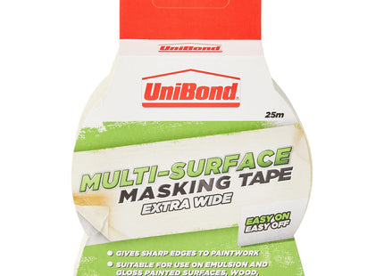 UniBond Easy on Easy off Masking Tape, Extra Wide / for painting, art or crafting / 38mm x 25m 1667370