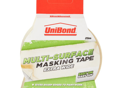 UniBond Easy on Easy off Masking Tape, Extra Wide / for painting, art or crafting / 38mm x 25m 1667370