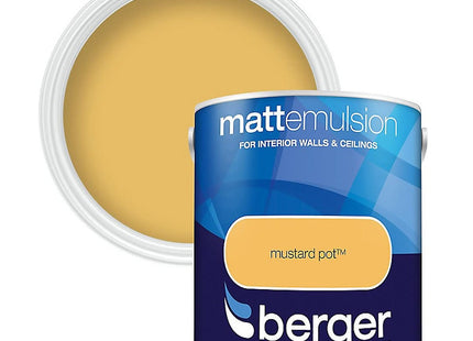 Berger 2.5 Litre Matt Emulsion Mustard Pot