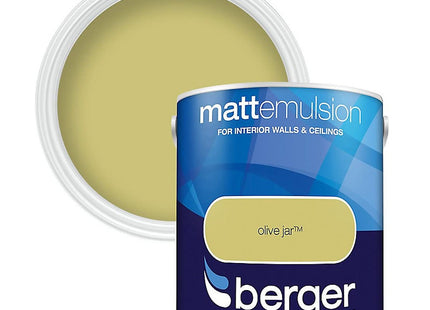 Berger 2.5 Litre Matt Emulsion Olive Jar