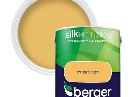 Berger 2.5 Litre Silk Emulsion Mustard Pot