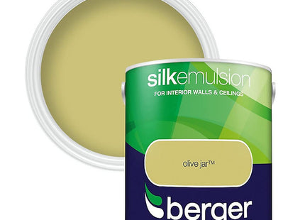 Berger 2.5 Litre Silk Emulsion Olive Jar