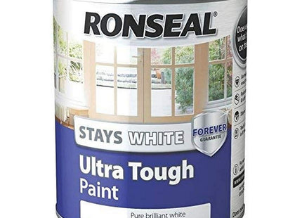 Ronseal Stays ULT/Tough Gloss Paint, White, 750ml RSLSWUTGP750
