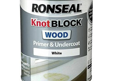 Ronseal Knot Block Wood Primer and Undercoat White 250ml
