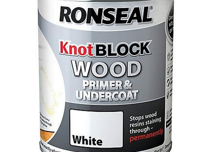Ronseal Knot Block Primer and Undercoat, White, 2.5 Litre RSLKBPU25L