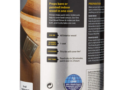 Ronseal One Coat Wood Primer and Undercoat 750ml