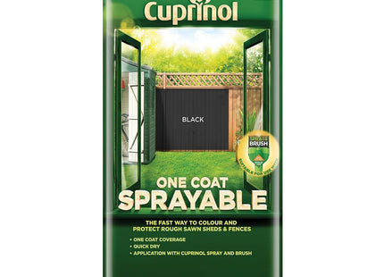 Cuprinol One Coat Sprayable Fence Treatment Black 5 Litre