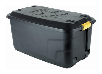 Strata The Buffalo Box - Extra Long Wheeled 145 Litre Plastic Mobile Storage Trunk, Toy Box, Garden, Tool Box