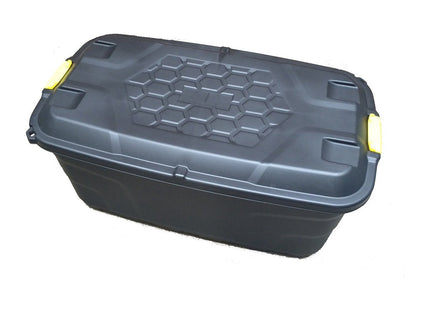 Strata The Buffalo Box - Extra Long Wheeled 145 Litre Plastic Mobile Storage Trunk, Toy Box, Garden, Tool Box