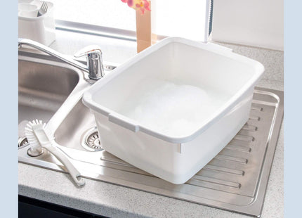 Addis Plastic Butler Large Rectangular Bowl, White, 12.5 Litre, 33 x 42 x 17 cm 517639