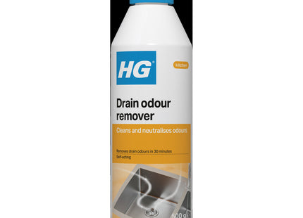 HG Drain Odour Remover Deodorises Bathroom & Kitchen Sinks & Pipes 0.5kg
