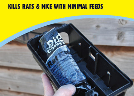 STV The Big Cheese Rat & Mouse Killer Grain Bait Sachet - 25g x 6 Kills Mice Pre-Measured Chew Through Sachet Difenacoum, Blue