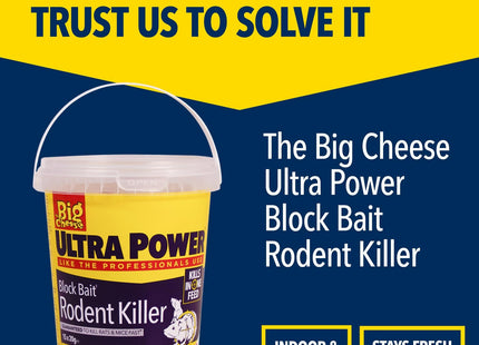 STV The Big Cheese Ultra Power Rodent Killer Bait Block 15 x 20g
