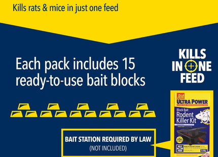 STV The Big Cheese Ultra Power Rodent Killer Bait Block 15 x 20g