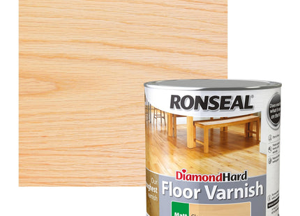 Ronseal Diamond Hard Floor Varnish Clear Matt 2.5 Litre