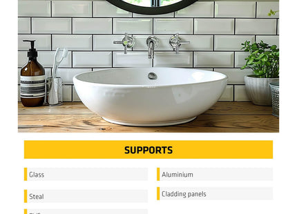 Everbuild General Purpose Silicone Sealant - Waterproof - Suitable for Interior and Exterior Use - Clear - 80ml