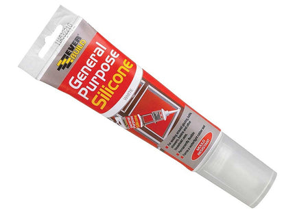 Everbuild General Purpose Silicone Sealant - Waterproof - Suitable for Interior and Exterior Use - White - 80ml