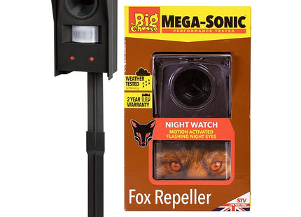 STV The Big Cheese Mega-Sonic Fox Repeller, Weatherproof Design for Year-Round Use