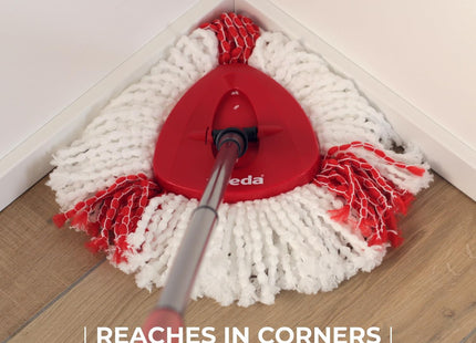 Vileda Turbo 2in1 Spin Mop & Bucket Set with Foot Pedal, Telescopic Handle up to 123cm, 2-in-1 Microfibre Mop Head for Deep Cleaning