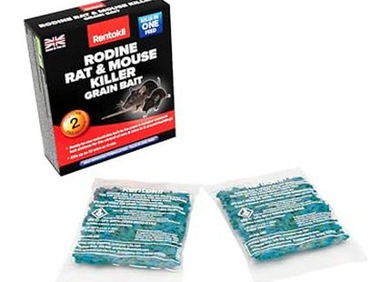 Rentokil Rodine Rat and Mouse Killer Grain Bait 2 Sachets PSMR11