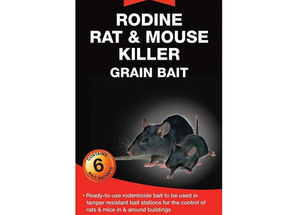 Rentokil Rodine Mouse & Rat Killer Grain Bait Pack of 6 Sachets