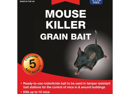 Rentokil Mouse Killer Grain Bait, Black, 3.5 x 10.5 x 12.5 cm PSM21