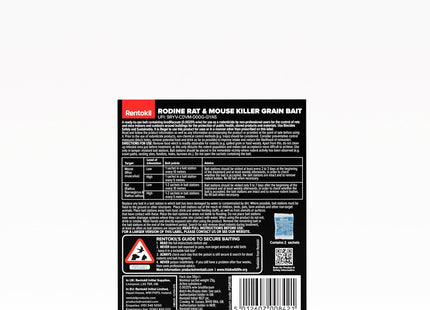 Rentokil Mouse Killer Grain Bait, Black, 3.5 x 10.5 x 12.5 cm PSM21