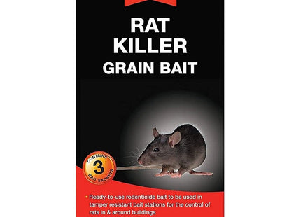 Rentokil P Rat Killer Grain Bait, Black, 4 x 10.5 x 18.5 cm PSR32