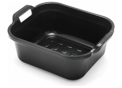 Addis Large Rectangular 10 Litre Washing Up Bowl with Handles, Black, 39 x 32 x 14 cm 517936