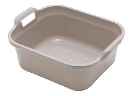 Addis Large Rectangular 10 Litre Washing up bowl with handles, Linen Cream, 39 x 32 x 14 cm 517937