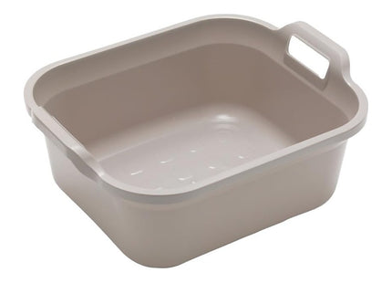 Addis Large Rectangular 10 Litre Washing up bowl with handles, Linen Cream, 39 x 32 x 14 cm 517937