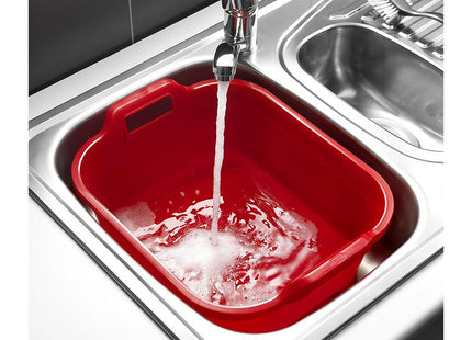 Addis Large Washing Up Bowl 10 Litre Capacity In Roasted Red, 39 x 32 x 14 cm