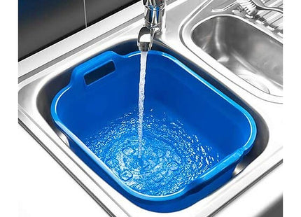 Addis Large Rectangular 10 Litre Washing Up Bowl with Handles, Cobalt Blue, 39 x 32 x 14 cm 517951