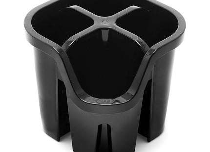 Addis Cutlery Utensil Drainer Caddy with 4 Compartments, Black, 14 x 14 x 13 cm 517939