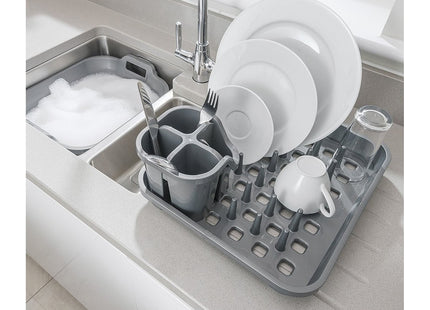 Addis Dish Draining Rack in Graphite Grey, 38 x 33.5 x 5 cm