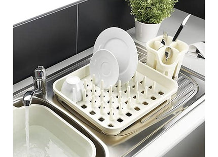 Addis Dish Drying Rack In Linen, 38 x 33.5 x 5 cm