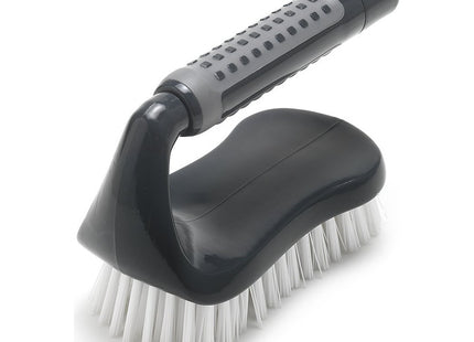 Addis ComfiGrip Floor Scrub Brush with Iron Handle, Metallic Graphite, 7 x 16 x 11 cm 517700