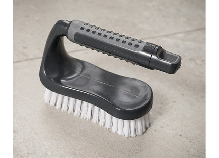 Addis ComfiGrip Floor Scrub Brush with Iron Handle, Metallic Graphite, 7 x 16 x 11 cm 517700