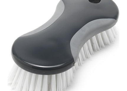 Addis ComfiGrip Scrubbing Brush With Soft Rubberised Grip And Durable Bristles, 16.5 x 8 x 5 cm, Metallic Graphite