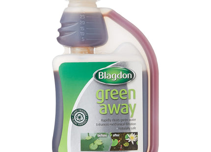 Blagdon Green Away Pond Water Treatment, Treats 5,000 Litres of Water 250ml