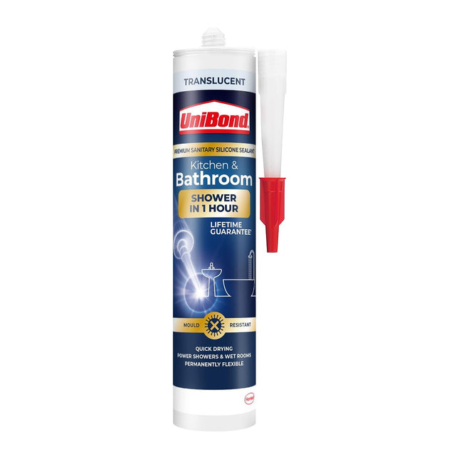 UniBond Speed Seal Kitchen & Bathroom Sealant Translucent 291g 2078484