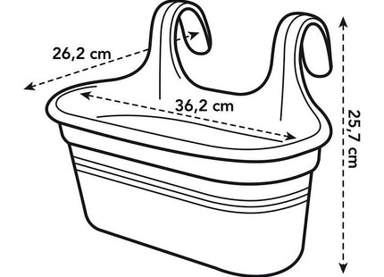 Elho Green Basics Easy Hanger Large Planter - Leaf Green