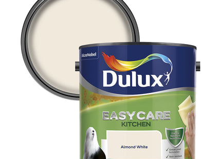 Dulux Easycare Kitchen Matt Emulsion Paint For Walls And Ceilings - Almond White 2.5 Litre